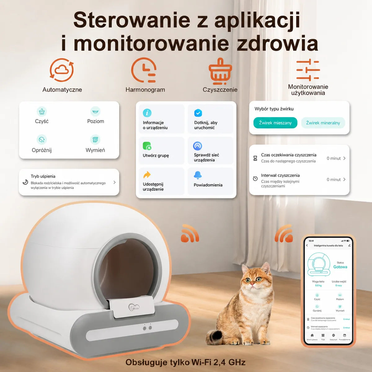 KotBox Pro 65L — cykl czyszczenia